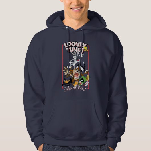 LOONEY TUNES™ "DAT IS ALLEMAAL FOLKS!™" Group Stac Hoodie (Voorkant)