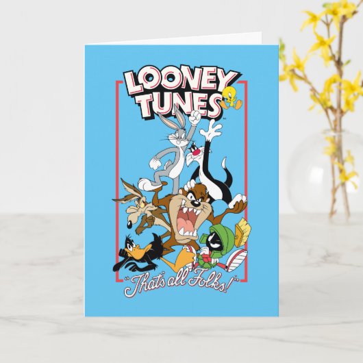 LOONEY TUNES™ "DAT IS ALLEMAAL FOLKS!™" Group Stac Kaart (Gele Bloem)