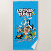 LOONEY TUNES™ "DAT IS ALLEMAAL FOLKS!™" Group Stac Strandlaken (Voorkant)