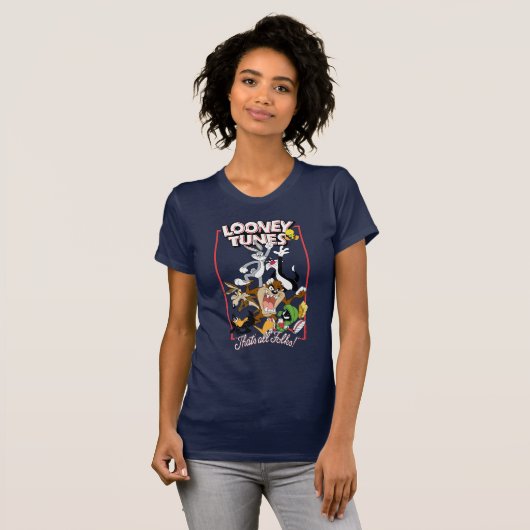 LOONEY TUNES™ "DAT IS ALLEMAAL FOLKS!™" Group Stac T-shirt (Voorkant volledig)