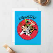 LOONEY TUNES™ "DAT IS ALLES, MENSEN!™" Doelgroep Notitiekaartje (Voorkant / Achterkant in situ)