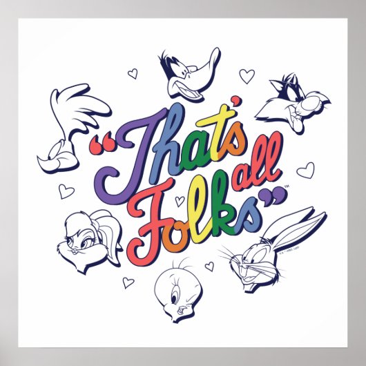LOONEY TUNES™ - Dat is alles, mensen! Pride-badge Poster (Voorkant)