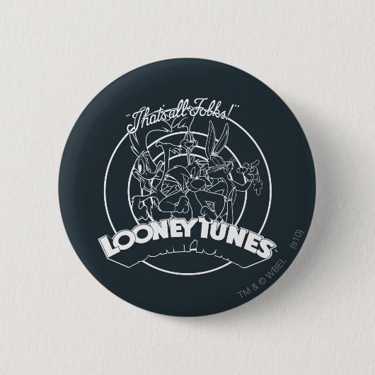 LOONEY TUNES™ DAT IS ALLES, MENSEN!™ RONDE BUTTON 5,7 CM (Voorkant)