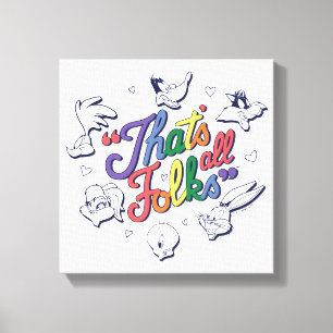 LOONEY TUNES™ - Dat is alles, mensen! Speldje Canvas Afdruk