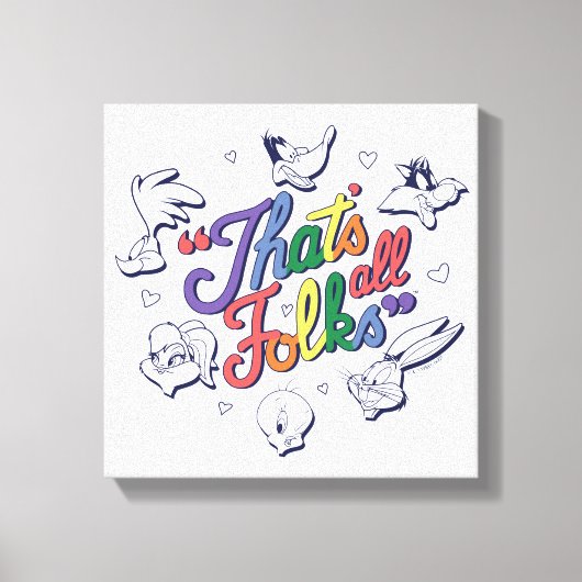 LOONEY TUNES™ - Dat is alles, mensen! Speldje Canvas Afdruk (Voorkant)