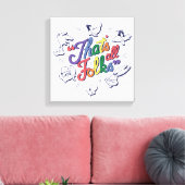 LOONEY TUNES™ - Dat is alles, mensen! Speldje Canvas Afdruk (Insitu (Woonkamer))