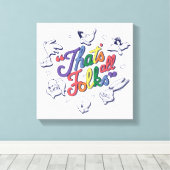 LOONEY TUNES™ - Dat is alles, mensen! Speldje Canvas Afdruk (Insitu (Houten vloer))