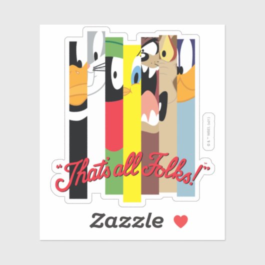 LOONEY TUNES™ DAT ZIJN ALLE FOLKS!™ GESLACHT teken Sticker (Vel)