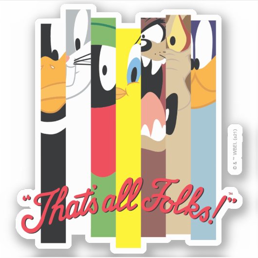LOONEY TUNES™ DAT ZIJN ALLE FOLKS!™ GESLACHT teken Sticker (Voorkant)
