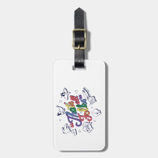 LOONEY TUNES™ - Dat zijn allemaal Folks! Pride Bad Bagagelabel (Voorkant verticaal)