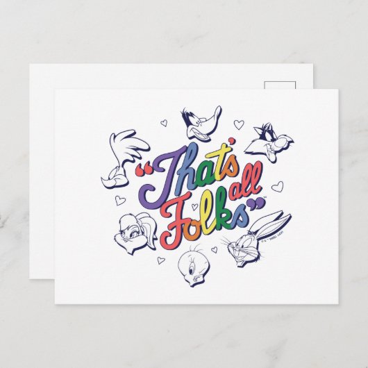 LOONEY TUNES™ - Dat zijn allemaal Folks! Pride Bad Briefkaart (Voorkant / Achterkant)