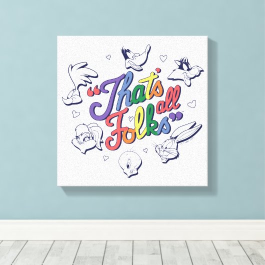 LOONEY TUNES™ - Dat zijn allemaal Folks! Pride Bad Canvas Afdruk (Insitu (Houten vloer))
