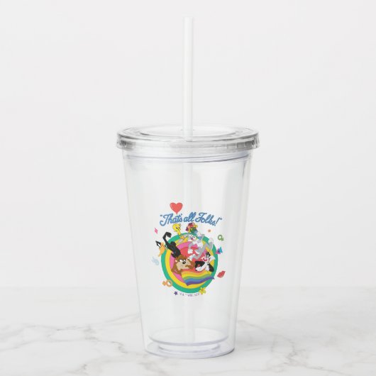 LOONEY TUNES™ - Dat zijn allemaal Folks! Pride Bul Acryl Drinkbeker (Voorkant)