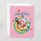 LOONEY TUNES™ - Dat zijn allemaal Folks! Pride Bul Briefkaart (Voorkant / Achterkant)