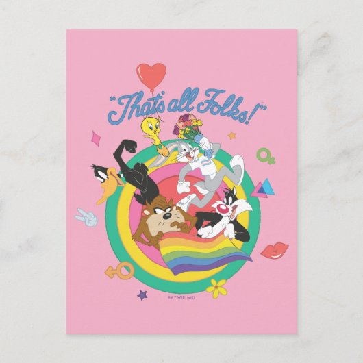 LOONEY TUNES™ - Dat zijn allemaal Folks! Pride Bul Briefkaart (Voorkant)