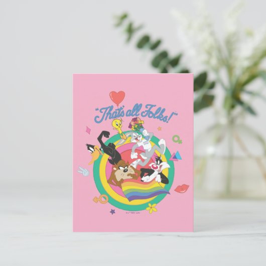 LOONEY TUNES™ - Dat zijn allemaal Folks! Pride Bul Briefkaart (Staand voorkant)