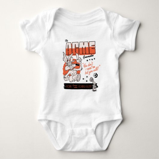 LOONEY TUNES™ | DRAGE E. COYOTE™ ACME Boxing Glove Romper (Voorkant)