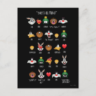 LOONEY TUNES™ Emoji Chart Briefkaart