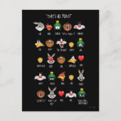 LOONEY TUNES™ Emoji Chart Briefkaart (Voorkant)