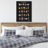 LOONEY TUNES™ Emoji Chart Canvas Afdruk (Insitu (Slaapkamer))