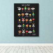 LOONEY TUNES™ Emoji Chart Canvas Afdruk (Insitu (Houten vloer))