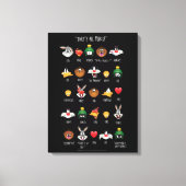 LOONEY TUNES™ Emoji Chart Canvas Afdruk (Voorkant)