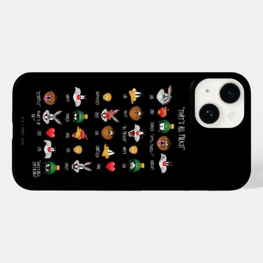 LOONEY TUNES™ Emoji Chart Case-Mate iPhone Case (Achterkant (horizontaal))