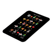 LOONEY TUNES™ Emoji Chart Magneet (Linkerzijde)
