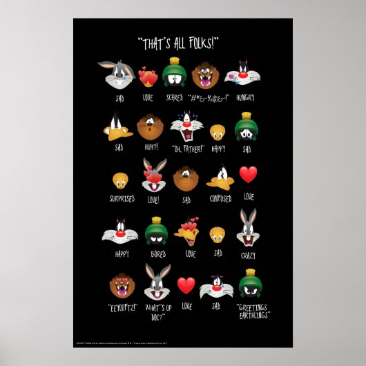 LOONEY TUNES™ Emoji Chart Poster (Voorkant)