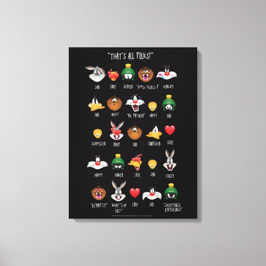LOONEY TUNES™ Emoji-overzicht Canvas Afdruk (Voorkant)