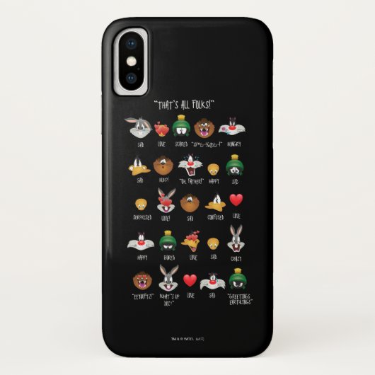 LOONEY TUNES™ Emoji-overzicht Case-Mate iPhone Case (Achterkant)
