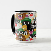 LOONEY TUNES™ Emoji Patroon | Jouw namen toevoegen Mok (Voorkant links)