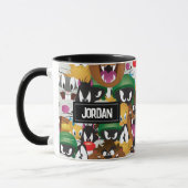 LOONEY TUNES™ Emoji Patroon | Jouw namen toevoegen Mok (Links)