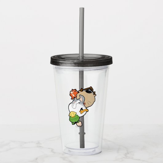 LOONEY TUNES™ gestileerde grote hoofden Acryl Drinkbeker (Voorkant)