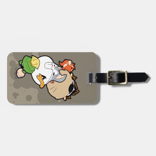 LOONEY TUNES™ gestileerde grote hoofden Bagagelabel (Voorkant horizontaal)