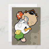 LOONEY TUNES™ gestileerde grote hoofden Briefkaart (Voorkant / Achterkant)