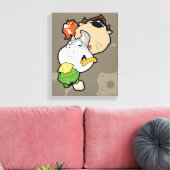 LOONEY TUNES™ gestileerde grote hoofden Canvas Afdruk (Insitu (Woonkamer))