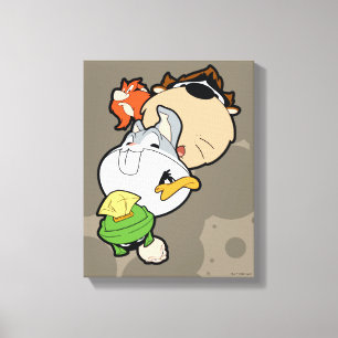 LOONEY TUNES™ gestileerde grote hoofden Canvas Afdruk