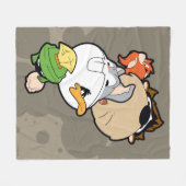 LOONEY TUNES™ gestileerde grote hoofden Fleece Deken (Voorkant (Horizontaal))