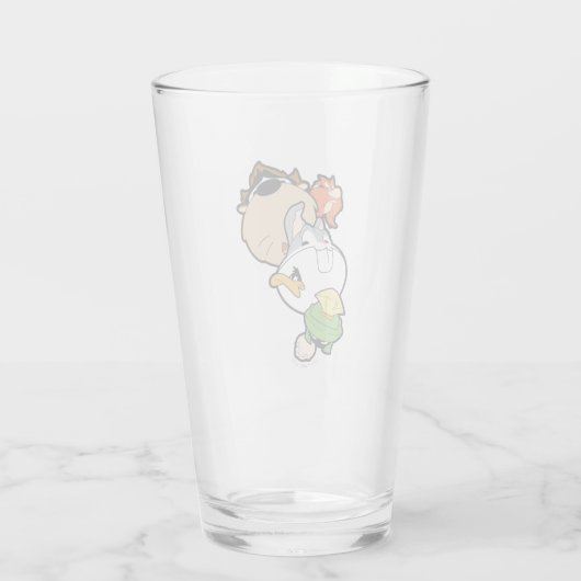 LOONEY TUNES™ gestileerde grote hoofden Glas (Achterkant)