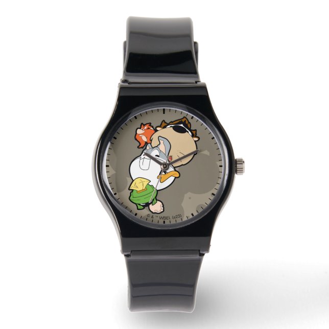 LOONEY TUNES™ gestileerde grote hoofden Horloge (Voorkant)