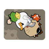 LOONEY TUNES™ gestileerde grote hoofden Magneet (Horizontaal)