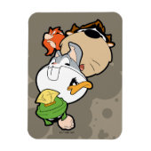 LOONEY TUNES™ gestileerde grote hoofden Magneet (Verticaal)