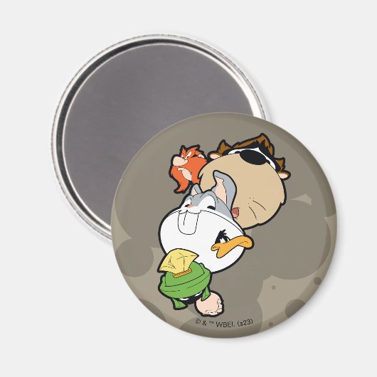 LOONEY TUNES™ gestileerde grote hoofden Magneet (Voorkant / Achterkant)