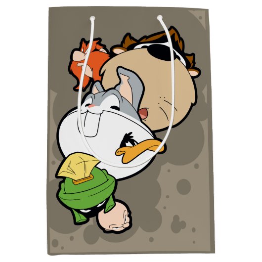 LOONEY TUNES™ gestileerde grote hoofden Medium Cadeauzakje (Voorkant)