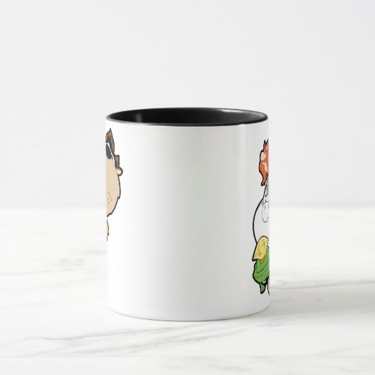 LOONEY TUNES™ gestileerde grote hoofden Mok (Midden)