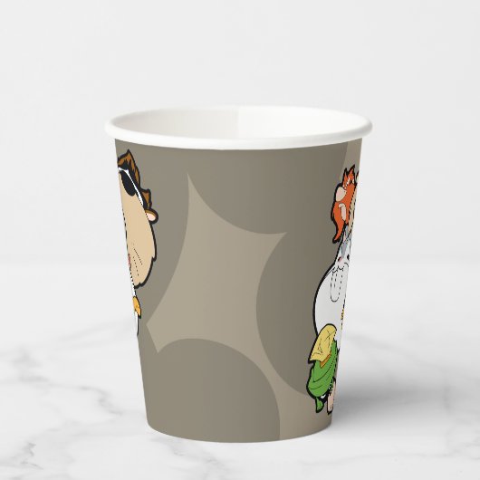 LOONEY TUNES™ gestileerde grote hoofden Papieren Bekers (Links)