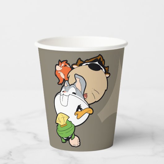 LOONEY TUNES™ gestileerde grote hoofden Papieren Bekers (Voorkant)