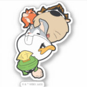 LOONEY TUNES™ gestileerde grote hoofden Sticker (Voorkant)
