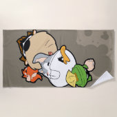 LOONEY TUNES™ gestileerde grote hoofden Strandlaken (Voorkant)